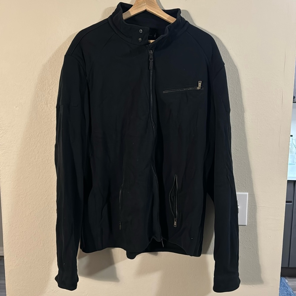 Ralph Lauren cotton motorcycle jacket. XXL, dark blue